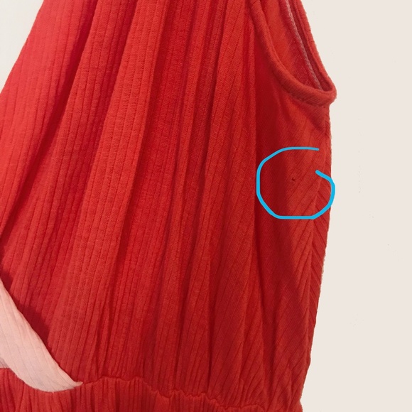 Free people Orange Last Night Tank Top Sz Large - Picture 4 of 5